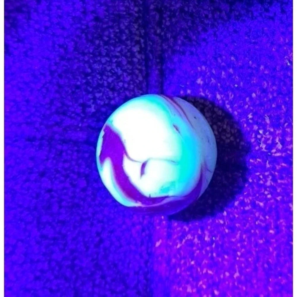 Lot Of 11 Estate Sale Marbles All UV Reactive Plus 1 UV Reactive Shooter Marble.